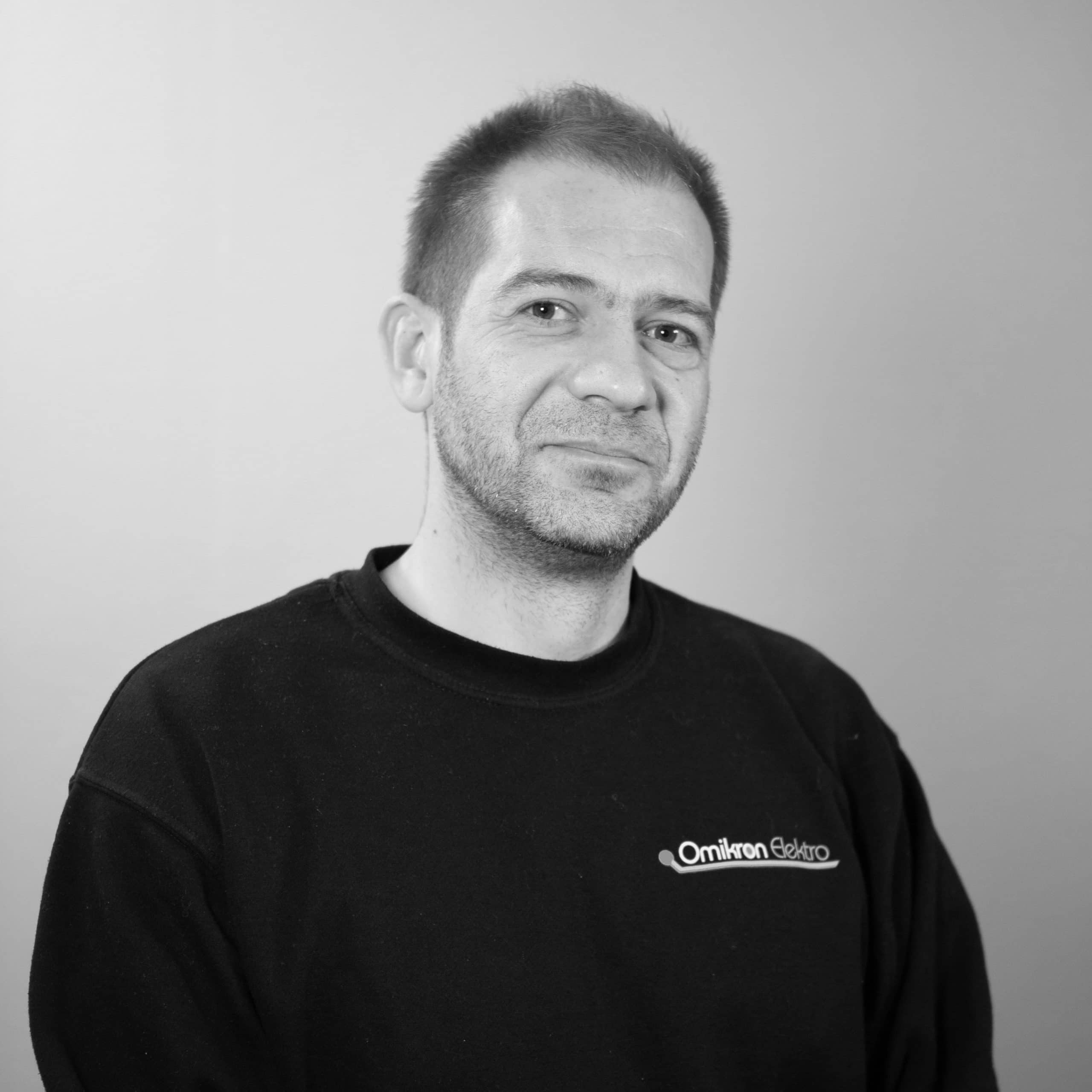 portrett av ansatt svarthvitt